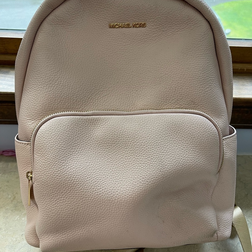 Michael Kors Pink Pebbled Leather Backpack